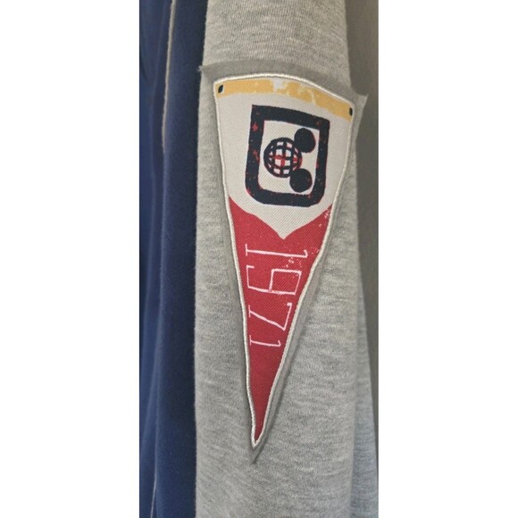 Vintage Disney Parks 1971 Letterman Jacket Unisex Large Blue Snap Button Pockets - Picture 7 of 12